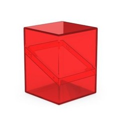 Ultimate Guard Boulder Deck Case 100+ Standard Size Clear Ruby Deck Box