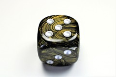 Leaf™ 50mm w/pips Black Gold/silver d6 DL5058