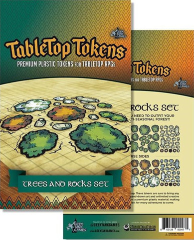 Tabletop Tokens - Trees and Rocks Set