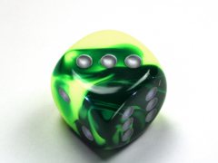 Gemini® 30mm w/pips Green-Yellow/silver d6  DG3054