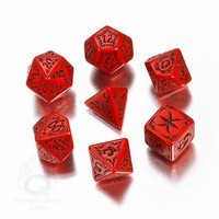 Tribal Dice Set: Red & Black