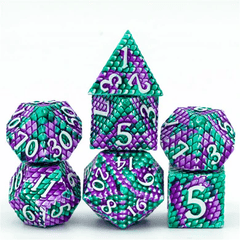 Dragon Scale: Lagoon Metal RPG Dice - Foam Brain
