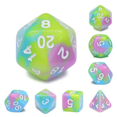 Pastel Punk RPG Dice Set - Foam Brain