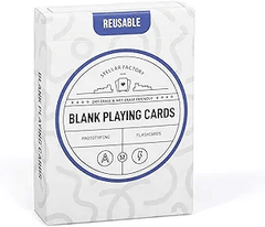 Reusable Blank Playing Cards