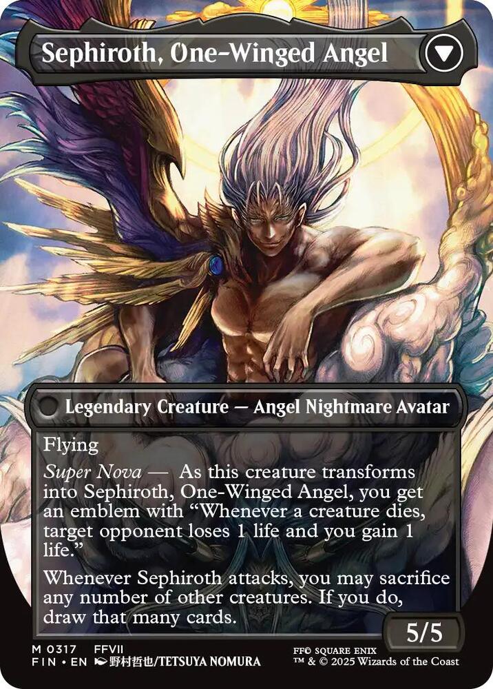 Sephiroth, Fabled SOLDIER // Sephiroth, One-Winged Angel (0317) - Foil - Borderless