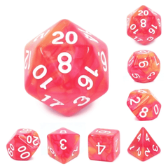 Grapefruit RPG Dice Set - Foam Brain