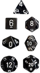 Translucent Smoke/white Polyhedral 7-Die Set CHX 23078