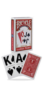 Bicycle Playing Cards - Large Print (Red)