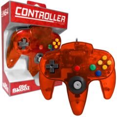 Old Skool N64 Controller Fire Orange