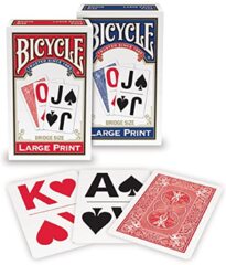 Bicycle Playing Cards - Large Print (Blue)