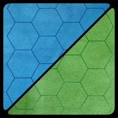 Chessex Battlemat - Two-Color Vinyl Game Mat - Blue & Green 34 1/2