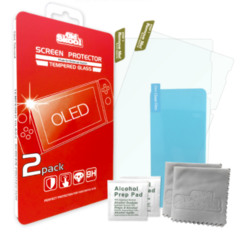 Old Skool Tempered Glass Screen Protector for Nintendo Switch OLED - 2 Pack