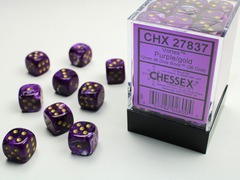 D6 12mm 36-Dice Block CHX27837 - Vortex Purple/gold