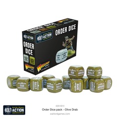 Bolt Action: Accessories - Order Dice, Olive Drab (12)