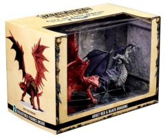 Pathfinder Battles: City of Lost Omens - Premium Red & Black Dragon Figures