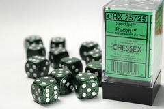 D6 16mm 12-Dice Block CHX25725 - Speckled Recon