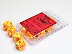 D10s 10-Dice Set CHX27253 - Festive Sunburst/Red