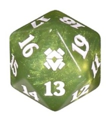 Magic Spindown Die - Zendikar Rising (light green swirles)