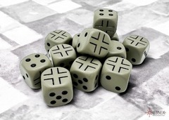 War Dice D6 16mm 12-Dice Block CHX29061 - Germany Opaque Dark Gray/Black