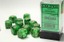 D6 16mm 12-Dice Block CHX27635 - Vortex Green/Gold