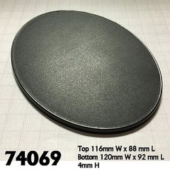 74069 Oval Gaming Base, 120mm x 92mm (4)