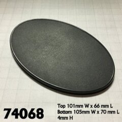 74068 Oval Gaming Base, 105mm x 70mm (4)