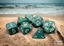 Polyhedral 7-Dice Set CHX25316 - Speckled Sea
