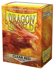 Dragon Shield 11043: Standard - Matte Clear Red, 100ct box