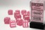 D6 16mm 12-Dice Block CHX27664 - Frosted Pink/White