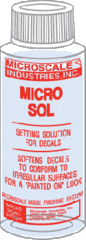 Micro Sol - Decal Setting Solution (Softener), 1 oz.