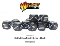 Bolt Action: Order Dice - 12 Black D6 Set