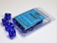 D10s 10-Dice Set CHX23276 - Translucent Blue/White