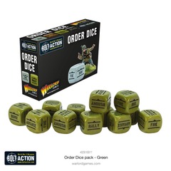 Bolt Action: Accessories - Order Dice, Green (12)
