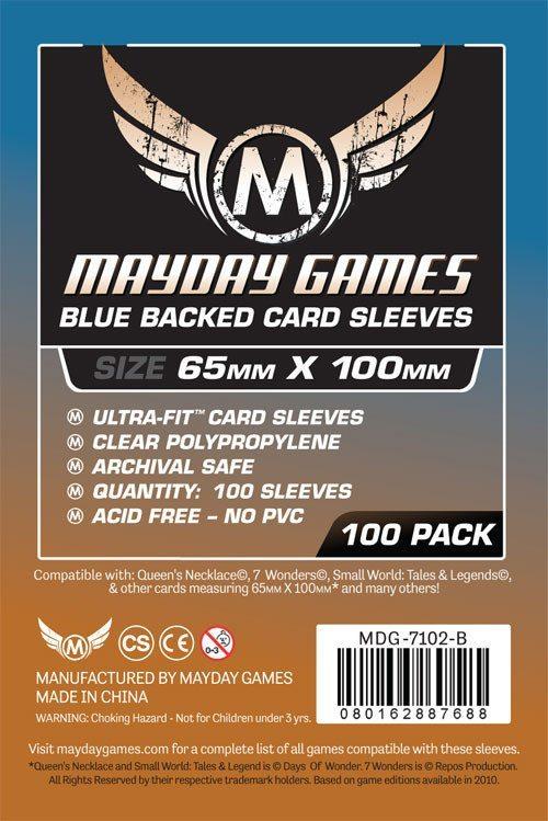 Mayday Sleeves - Magnum Copper 7 Wonders Card Sleeves - Blue Backed