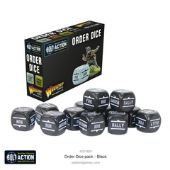 Bolt Action: Accessories - Order Dice, Black (12)