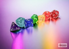 Polyhedral 7-Dice Set CHX23099 - Translucent Prism GM and Beginner Player