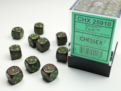 D6 12mm 36-Dice Block CHX25910 - Speckled Earth