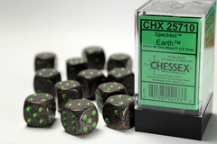 D6 16mm 12-Dice Block CHX25710 - Speckled Earth