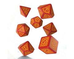 Dragon Slayer 7 Dice Set - Red and Oragge