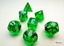 Mini-hedral 7-Dice Set CHX20375 - Translucent Green/white