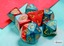 Mini-hedral 7-Dice Set CHX20662 - Gemini Red-Teal/gold