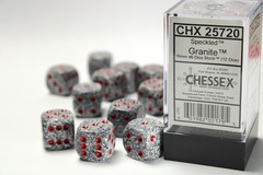 D6 16mm 12-Dice Block CHX25720 - Speckled Granite