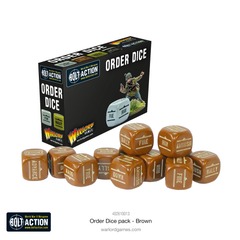 Bolt Action: Accessories - Order Dice, Brown (12)