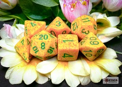 Polyhedral 7-Dice Set CHX25312 - Speckled Lotus