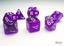 Mini-hedral 7-Dice Set CHX20377 - Translucent Purple/white