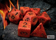 Polyhedral 7-Dice Set CHX25303 - Speckled Fire