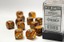 D6 16mm 12-Dice Block CHX27703 - Glitter Gold/Silver
