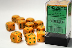 D6 16mm 12-Dice Block CHX25712 - Speckled Lotus