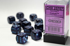 D6 16mm 12-Dice Block CHX25707 - Speckled Cobalt