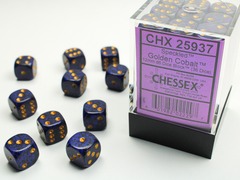 D6 12mm 36-Dice Block CHX25937 - Speckled Golden Cobalt